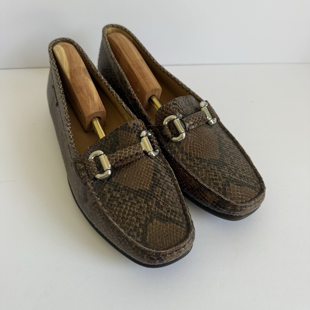 MEPHISTO cool relax Snake Skin Driving loafer Women's 9.5 Horsebit Classic